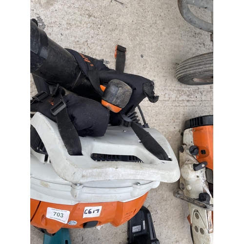 703 - STIHL 6R 600 BACK PACK BLOWER GWO  NO VAT