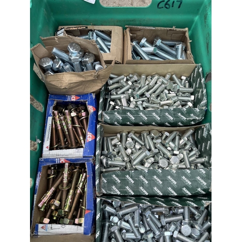 721 - BOX ASSORTED NEW BOLTS  NO VAT