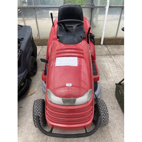 130 - HONDA 16 HP V TWIN HYDRO RIDE ON LAWN MOWER 300 LITRE GRASS BOX NO VAT