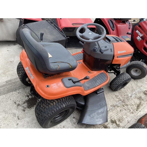 133 - HUSQVARNA LT151 RIDE ON MOWER NEW TYRES KEY IN THE PAY OFFICE NO VAT