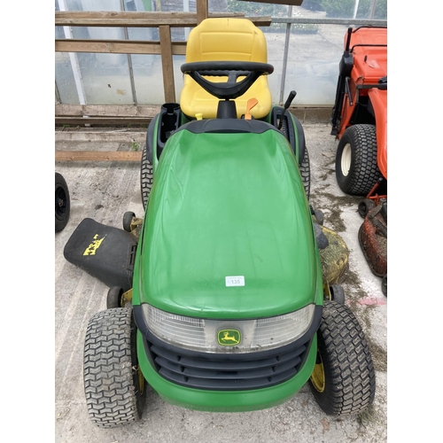 135 - JOHN DEERE X140 RIDE ON MOWER + VAT