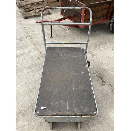 138 - 4 WHEEL TROLLEY NO VAT