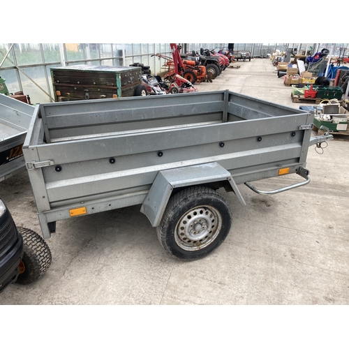 142 - 6X4 SINGLE AXLE TIPING TRAILER SERIAL NO SKEIR 195HAS000030  750KG WITH SPARE WHEEL  NO VAT