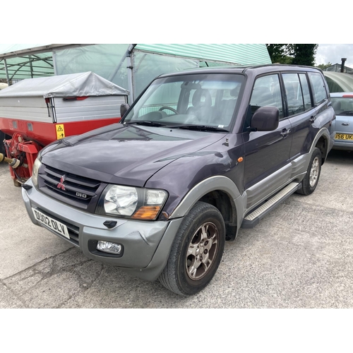 168 - MITSUBUSHI PAJERO DU02 OLV 99947 MILES LEATHER INTERIOR MOT 05/10/22 NO VAT