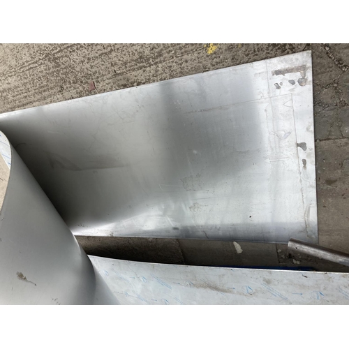 98B - 2 STAINLESS STEEL SHEETS APPROX 6'6