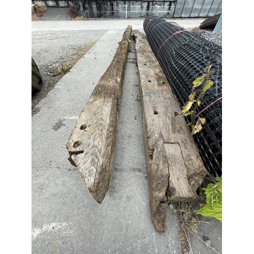 306 - 2 X OAK BEAMS + VAT