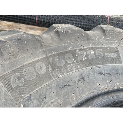 307 - 4 TYRES 480/80 R26 + VAT