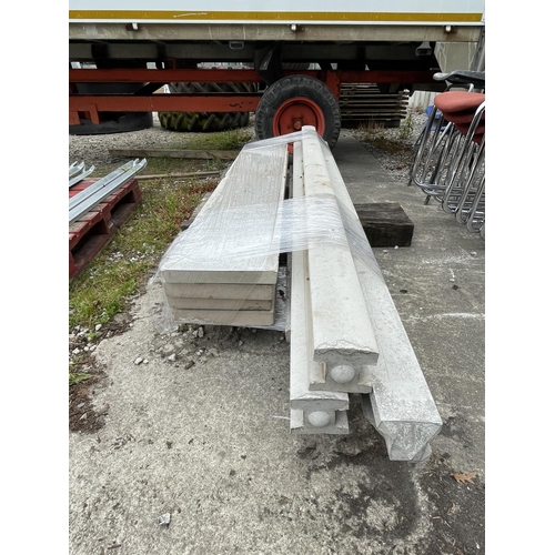 314 - 3  CONCRETE POSTS 8' ((A/F)AND PANELS  + VAT