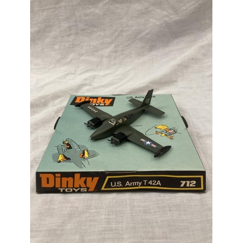 11 - A DINKY TOYS VINTAGE U.S ARMY T 42A PLANE IN ORIGINAL BLISTER PACK