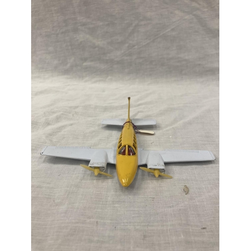 16 - A VINTAGE DINKY TOYS BELL POLICE HELICOPTER IN ORIGINAL BLISTER PACK AND A LINTOY PIPER NAVAJO IN OR... 