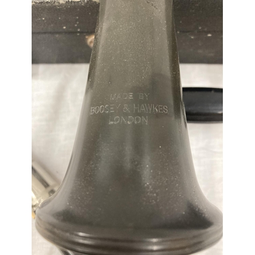 39 - A BOXED BOOSEY AND HAWKES CLARINET 77 BOEHM SYSTEM WITH SPARE REEDS AND 'PRACTICAL TUTOR FOR THE CLA... 