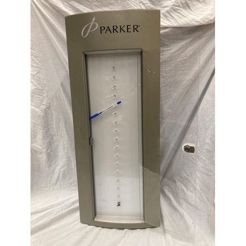 40 - AN OFFICIAL PARKER PEN TWO BERTH DISPLAY STAND
