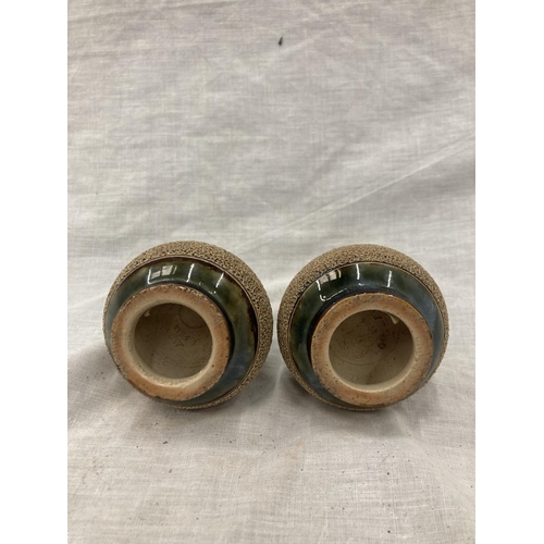 13 - A ROYAL DOULTON MATCH STRIKER AND TWO SMALLER ROYAL DOULTON EARLY 20TH CENTURY MATCH STRIKERS