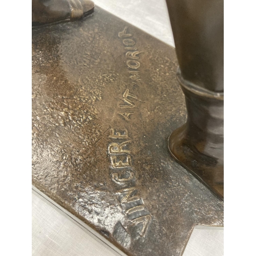 2 - AN EMILE LOUIS PICAULT - VINCERE AUT MORIOR (CONQUER OR DIE), BELIEVED LATE 19TH CENTURY IMPRESSIVE ... 