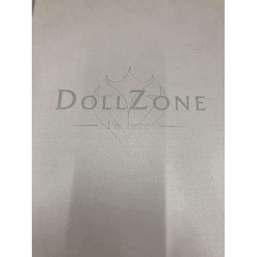 32 - A HIGHLY DETAILED GOTHIC STYLE DOLL IN THE ORIGINAL BOX WITH ACCESORIES BY DOLLZONE - HEIGHT APPROX ... 