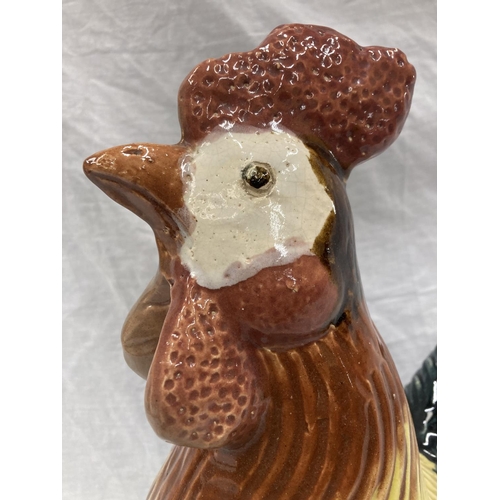 53 - A LARGE CERAMIC COLOURFUL COCKEREL HEIGHT 46CM