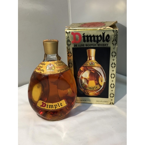 357 - A BOXED DIMPLE DE LUXE SCOTCH WHISKY 70 PROOF 26 2/3 FL.OZS. PROCEEDS TO BE DONATED TO EAST CHESHIRE... 