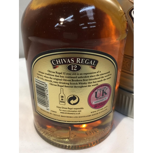 361 - A 70CL BOTTLE OF CHIVAS REGAL 12 YEAR AGED PREMIUM SCOTCH WHISKY IN A DISPLAY TIN