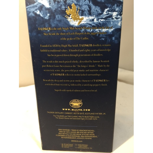 363 - A 70CL BOTTLE OF TALISKER 10 YEAR AGED SINGLE MALT SCOTCH WHISKY 45.8% VOL IN BOX. PROCEEDS TO BE DO... 