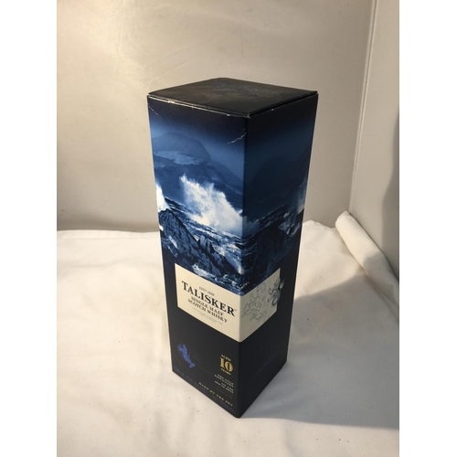 363 - A 70CL BOTTLE OF TALISKER 10 YEAR AGED SINGLE MALT SCOTCH WHISKY 45.8% VOL IN BOX. PROCEEDS TO BE DO... 