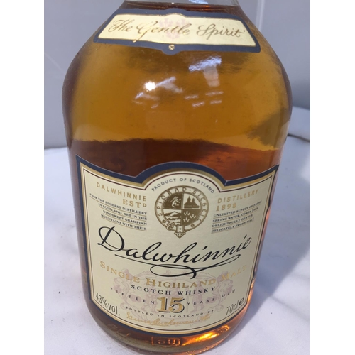 366 - A BOXED DALWHINNIE SINGLE HIGHLAND MALT SCOTCH WHISKY AGED 15 YEARS 70CL 43% VOL. PROCEEDS TO GO TO ... 