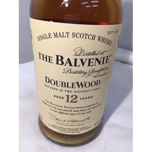 369 - A 70CL THE BALVENIE SINGLE MALT SCOTCH WHISKY DOUBLEWOOD MATURED IN TWO DISTINCT CASKS AGED 12 YEARS... 