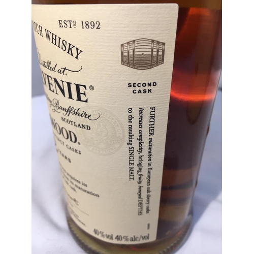 369 - A 70CL THE BALVENIE SINGLE MALT SCOTCH WHISKY DOUBLEWOOD MATURED IN TWO DISTINCT CASKS AGED 12 YEARS... 