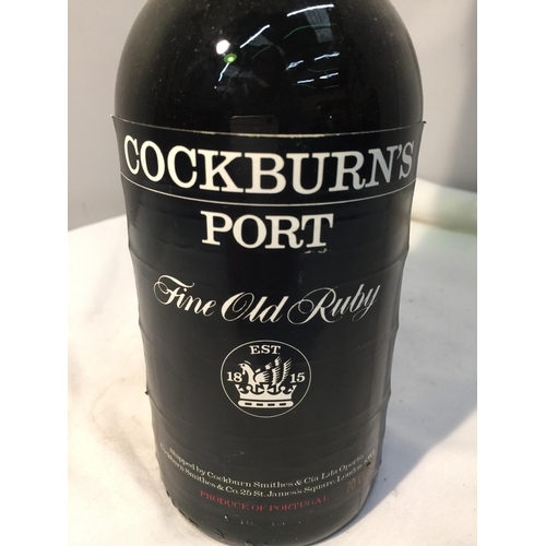 372 - A 70CL BOTTLE OF COCKBURN'S PORT FINE OLD RUBY