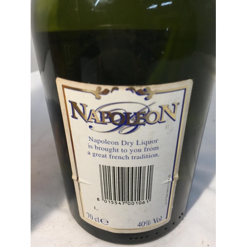 373 - A 70CL BOTTLE OF NAPOLEON BEVETTE FRENCH BRANDY 36% VOL AND A 70CL BOTTLE OF NAPOLEON DRY LIQUEUR 40... 