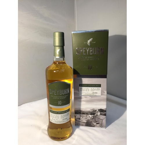 377 - A 70CL BOTTLE OF SPEYBURN SPEYSIDE SINGLE MALT SCOTCH WHISKY 10 YEARS AGED 40% VOL. PROCEEDS TO GO T... 