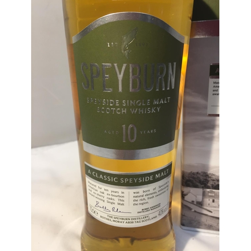 377 - A 70CL BOTTLE OF SPEYBURN SPEYSIDE SINGLE MALT SCOTCH WHISKY 10 YEARS AGED 40% VOL. PROCEEDS TO GO T... 