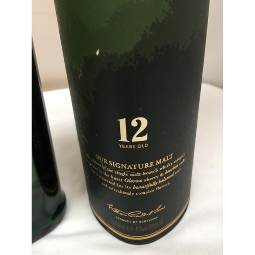 383 - A BOTTLE OF GLENFIDDICH SINGLE MALT SCOTCH WHISKEY 12 YEARS OLD IN A PRESENTATION BOX - 40% VOLUME -... 