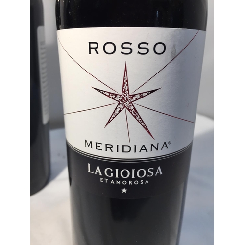 386 - A VARIETY OF RED WINES TO INCLUDE A SOFT AND FRUITY ITALIAN VINO ROSSO MERIDIANA - 75 CL 11% VOL - A... 