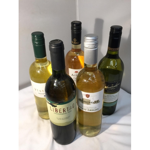 389 - A SELECTION OF WHITE WINES FROM AROUND THE WORLD  - ALL 75 CL TO INCLUDE A RIESLING GEWURZTRAMINER A... 