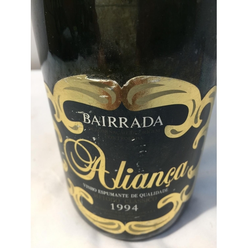 393 - A TRIO OF SPARKLING WINES TO INCLUDE A BOTTLE OF BAIRRADA ALIANCA 1994 PRODUCED IN PORTUGAL 75 CL 12... 