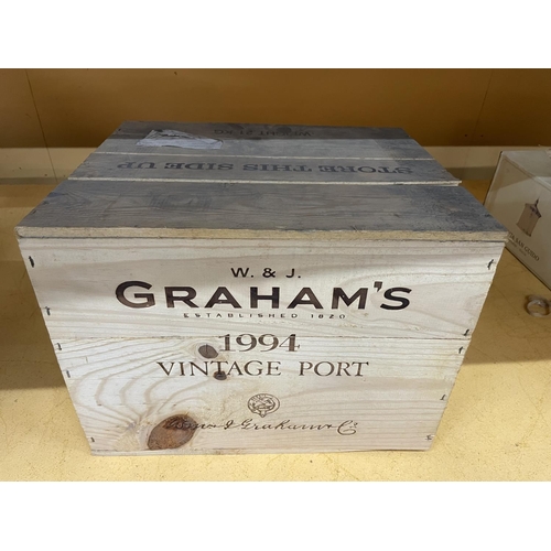 331 - A TWELVE BOTTLE SEALED CRATE OF GRAHAMS 1994 VINTAGE PORT STORED IN A CONSTANT TEMPERATURE CELLAR (T... 