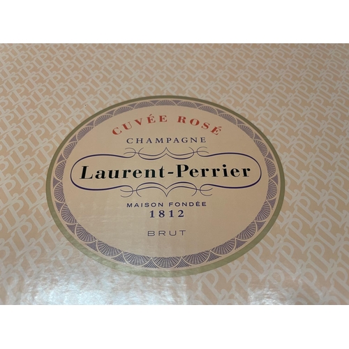 334 - A SEALED CASE OF SIX BOTTLES OF LAURENT PERRIER MAISON FONDEE 1812  BRUT CUVEE ROSE CHAMPAGNE