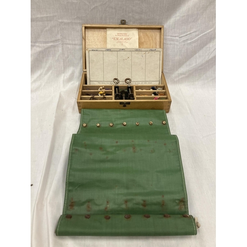 15 - A VINTAGE BOXED ESCALADO GAME WITH INSTRUCTIONS AND A STAKING SHEET