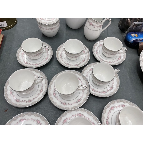 129 - A TWENTY NINE PIECE PORCELAIN NORITAKE COFFEE SET TO INCLUDE CUPS, SAUCERS, COFFEE POT, CREAM JUG AN... 