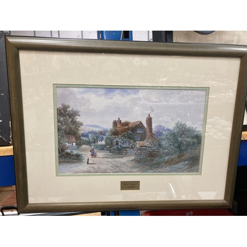 12A - T HARVEY (BRITISH 19TH CENTURY) PAIR OF WATERCOLOURS, 'NEAR ONGAR' AND 'NEAR ST KEVERN CORNWALL', SI... 