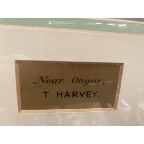 12A - T HARVEY (BRITISH 19TH CENTURY) PAIR OF WATERCOLOURS, 'NEAR ONGAR' AND 'NEAR ST KEVERN CORNWALL', SI... 