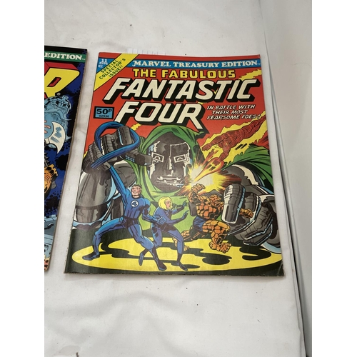 171 - TWO MARVEL TREASURY EDITION COMICS FROM 1976 - NO 10 'THE MIGHTY THOR' AND NO 11 'THE FANTASTIC FOUR... 