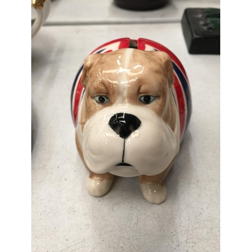 209 - A 'BRITISH BULLDOG' MONEY BOX - NO STOPPER