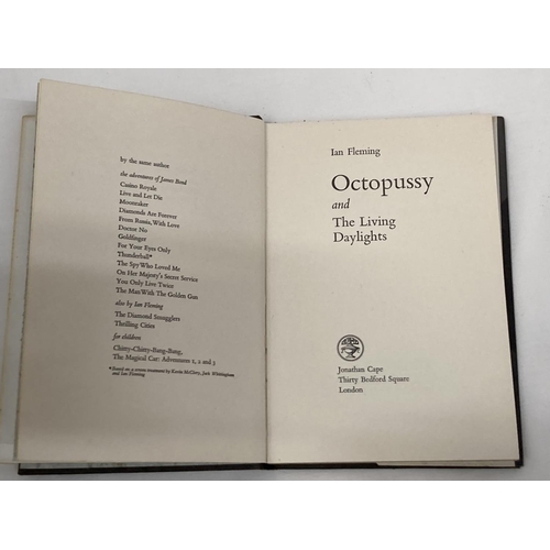 26A - A FIRST EDITION COPY OF IAN FLEMING OCTOPUSSY AND THE LIVING DAYLIGHTS WITH ORIGINAL DUST COVER