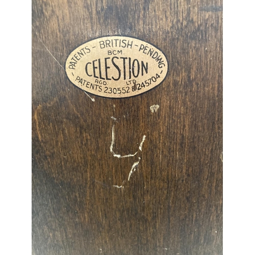 274 - A 'CELESTION' VINTAGE RADIO IN AN OAK CASE