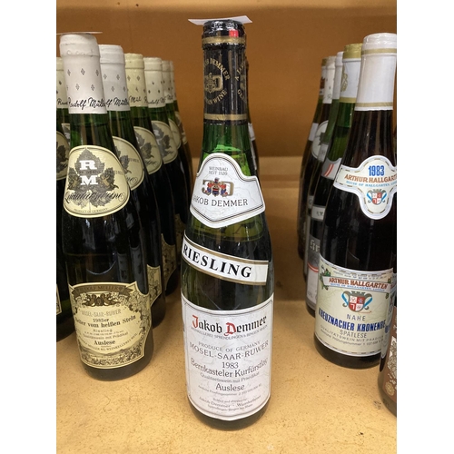 314 - SIX BOTTLES OF JAKOB DEMMER MOSEL-SAAR-RUWER 1983 BERNKASTELER KURFUSTLAY