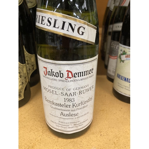 314 - SIX BOTTLES OF JAKOB DEMMER MOSEL-SAAR-RUWER 1983 BERNKASTELER KURFUSTLAY