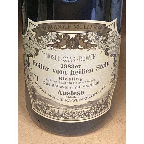 315 - SIX BOTTLES OF RUDOLF MULLER MOSEL-SAAR-RUWER 1983 ER REILER VOM HEIFEN STEIN RIESLING