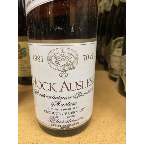 317 - SIX BOTTLES OF 1981 HOCK AUSLESE