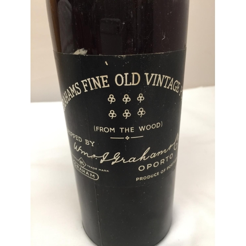 404 - A GRAHAMS FINE OLD VINTAGE PORT (FROM THE WOOD) A PRODUCE OF PORTUGAL TOGETHER WITH WOODS 100 OLD NA... 